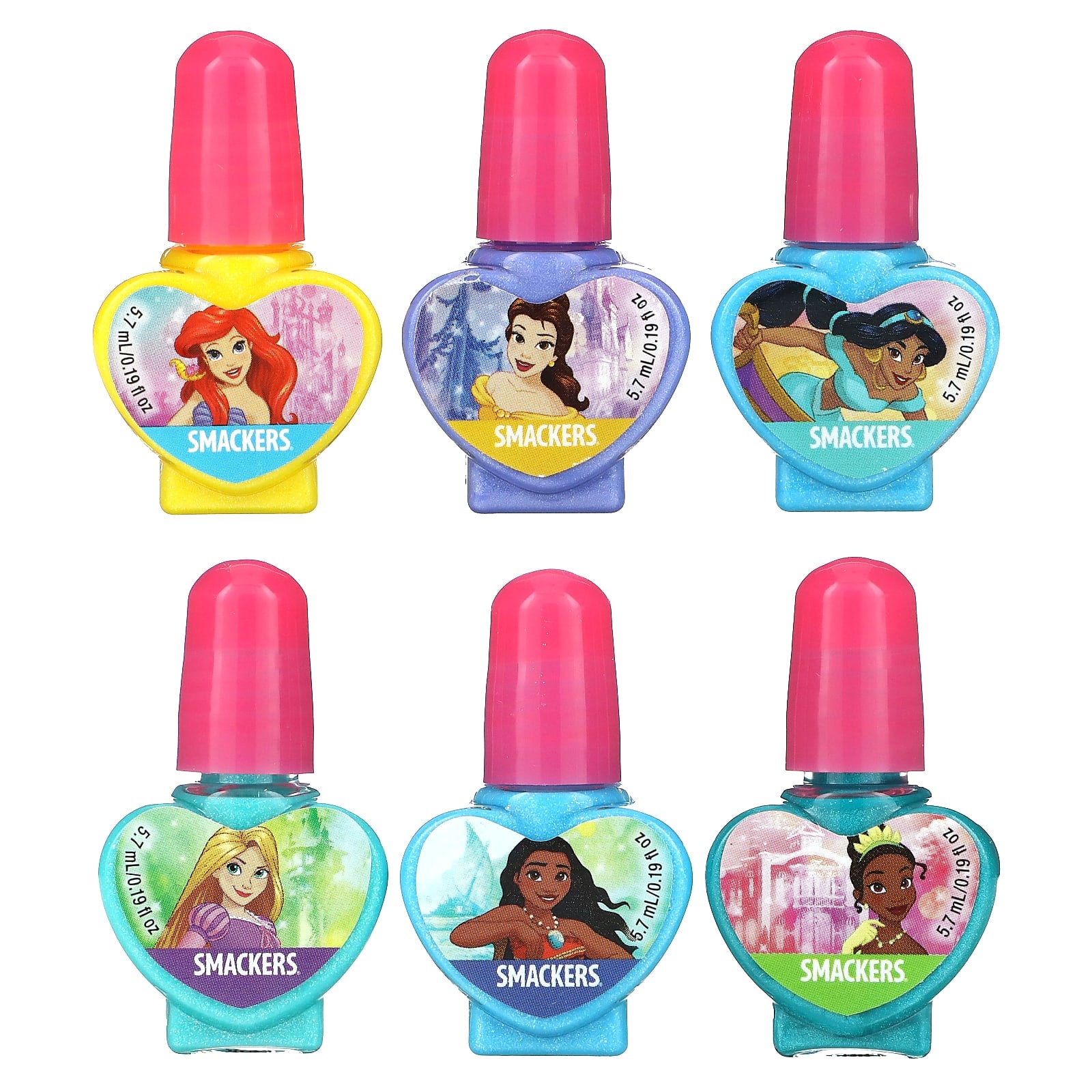 Lip Smacker-Disney Princess-Nail Polish Collection-6 Pack-0.19 fl oz (5.7 ml) Each