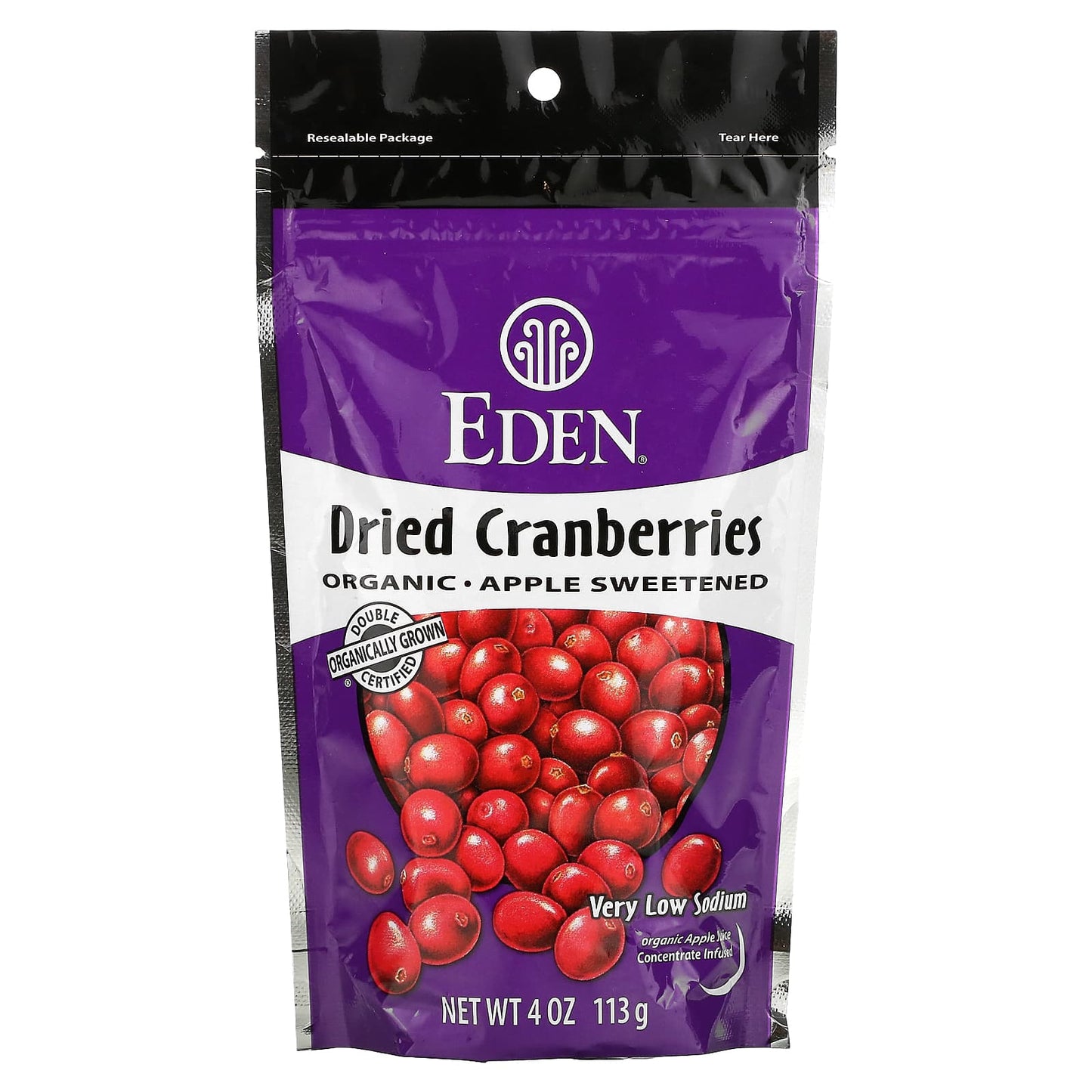 Eden Foods-Organic Dried Cranberries-4 oz (113 g)