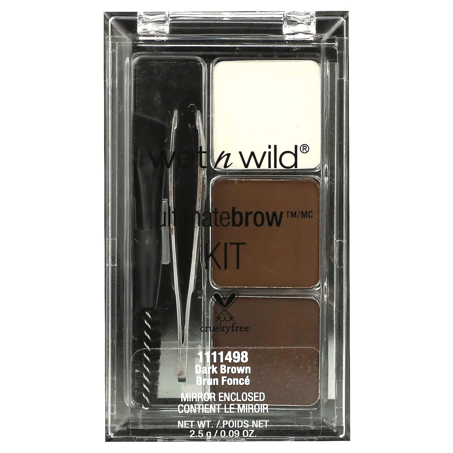 wet n wild, Ultimate Brow Kit, Dark Brown, 0.09 oz (2.5 g)