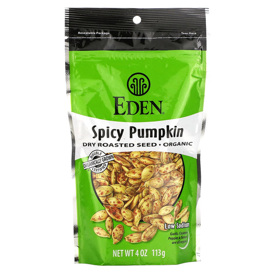 Eden Foods-Organic-Spicy Pumpkin Dry Roasted Seeds-4 oz (113 g)