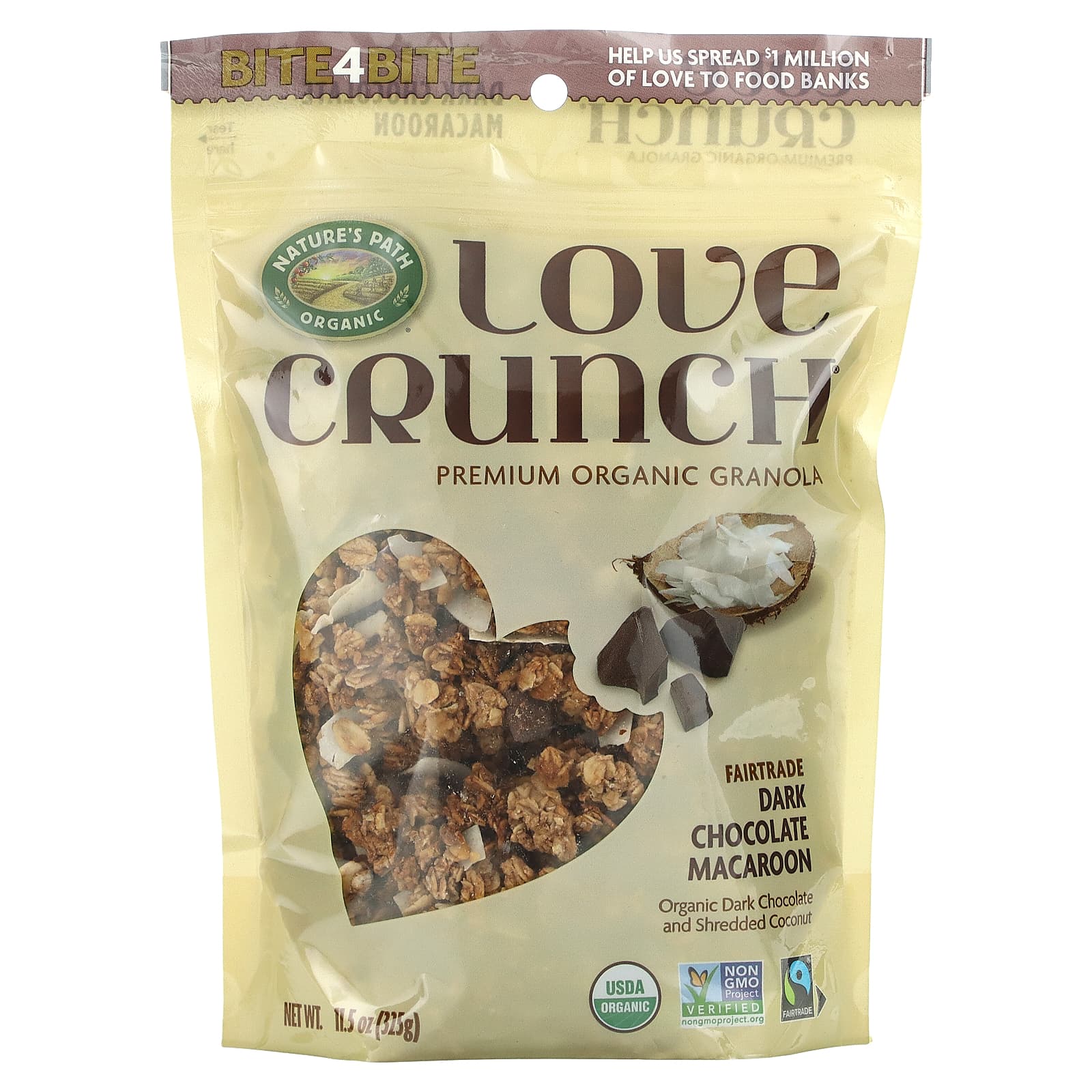 Nature's Path-Love Crunch-Premium Organic Granola-Dark Chocolate Macaroon-11.5 oz (325 g)