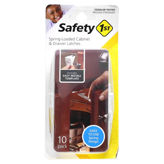 Safety 1st-Spring-Loaded Cabinet & Drawer Latches-10 Pack