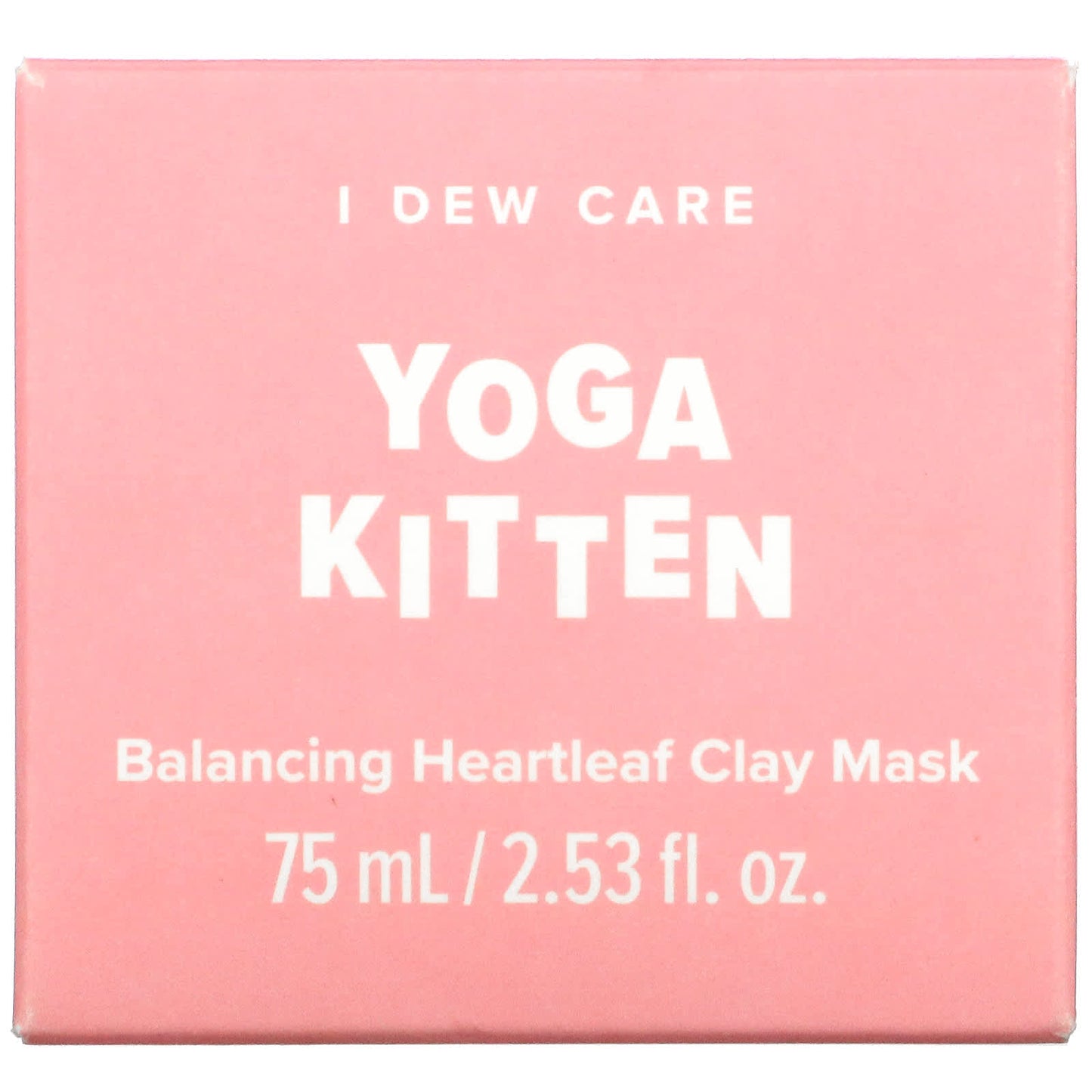 I Dew Care, Yoga Kitten, Balancing Heartleaf Clay Beauty Mask,  2.53 fl oz (75 ml)