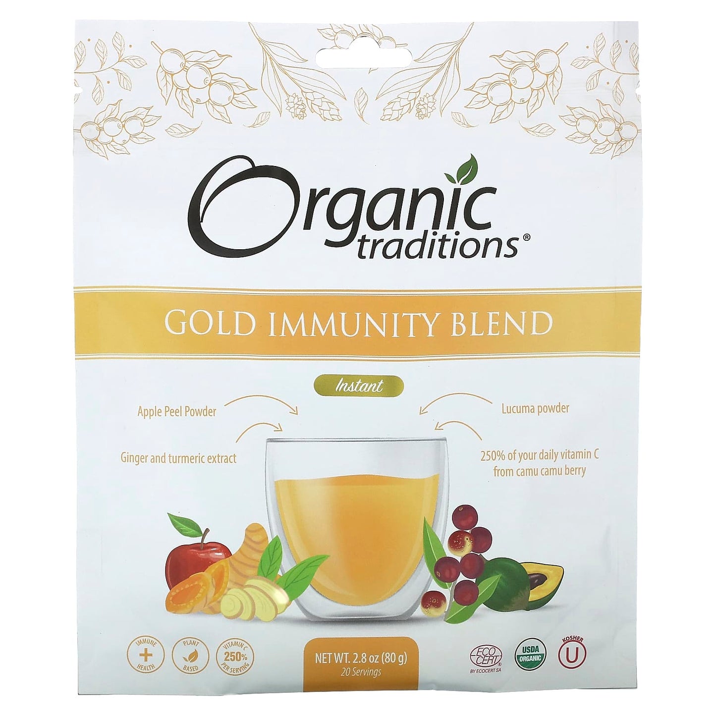 Organic Traditions-Gold Immunity Blend-Instant-2.8 oz (80 g)