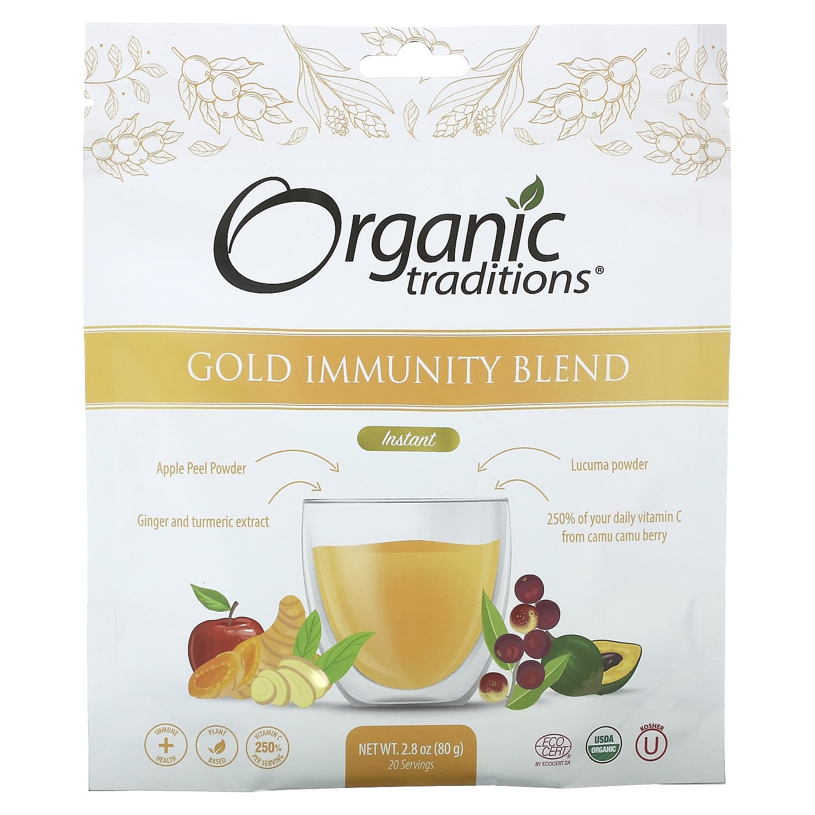 Organic Traditions-Gold Immunity Blend-Instant-2.8 oz (80 g)