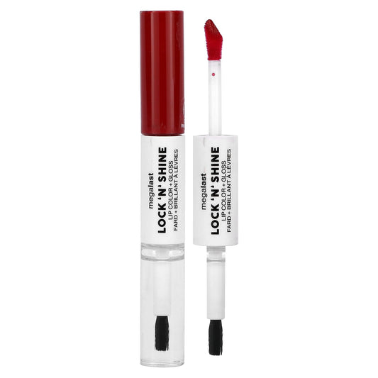 wet n wild-Megalast-Lock 'N' Shine-Lip Color + Gloss-Red-y For Me-0.13 fl oz (4 ml) Each