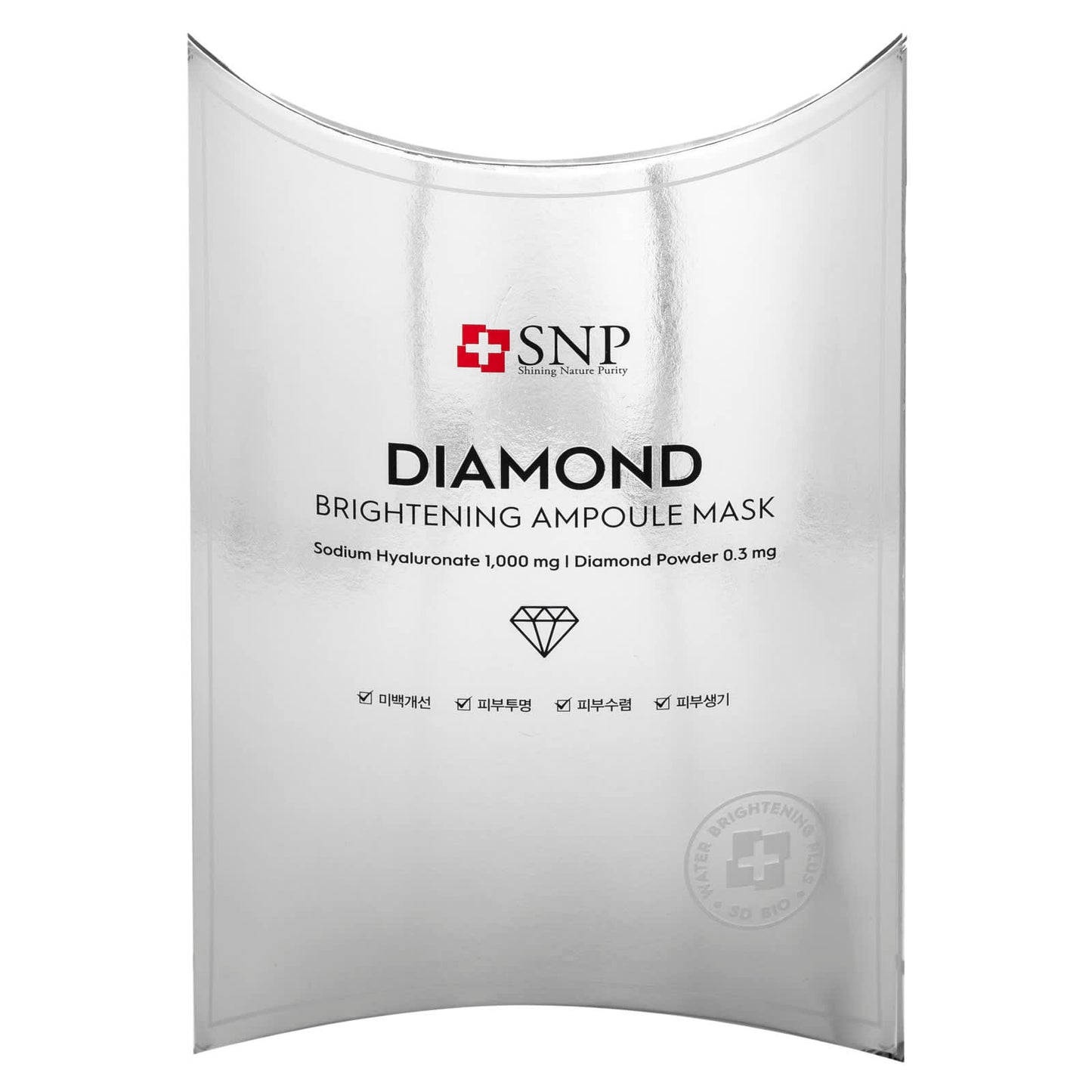 SNP, Diamond Brightening Ampoule Beauty Mask, 10 Sheets, 0.84 fl oz (25 ml) Each