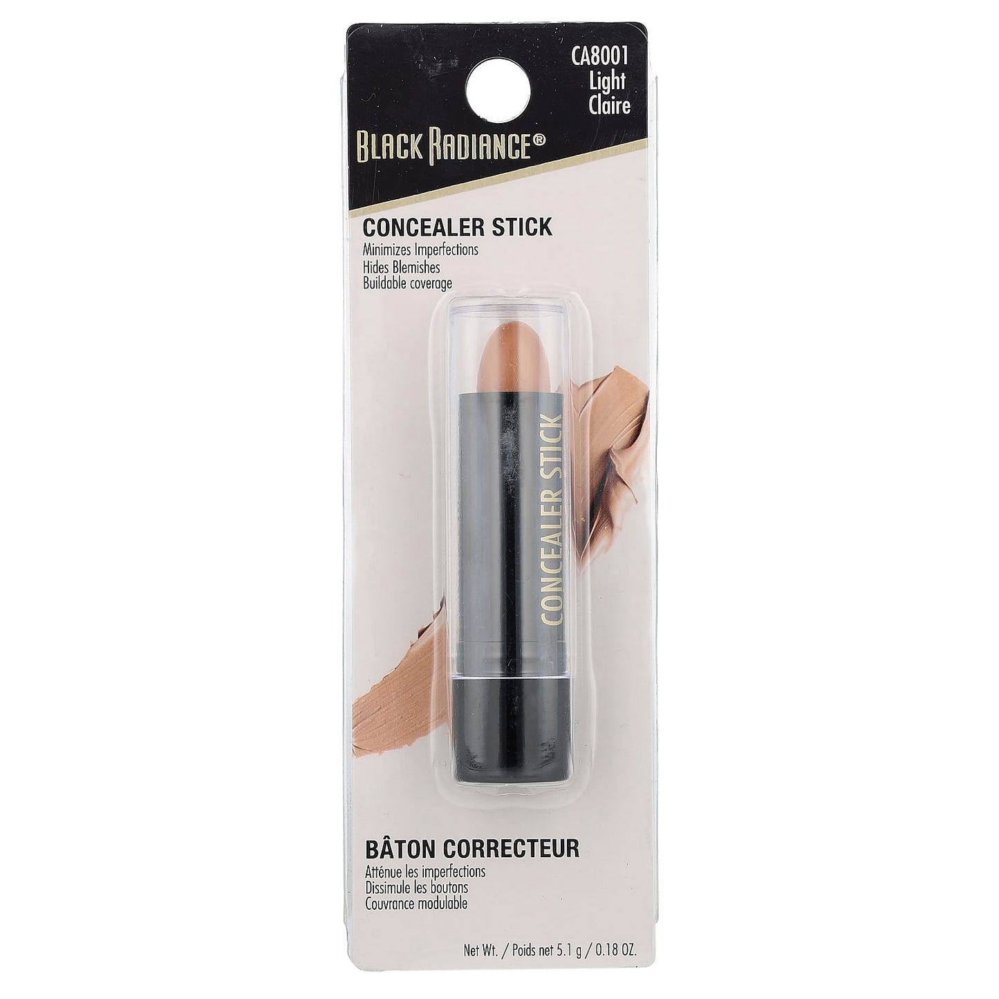 Black Radiance, Concealer Stick, CA8001 Light Claire, 0.18 oz (5.1 g)