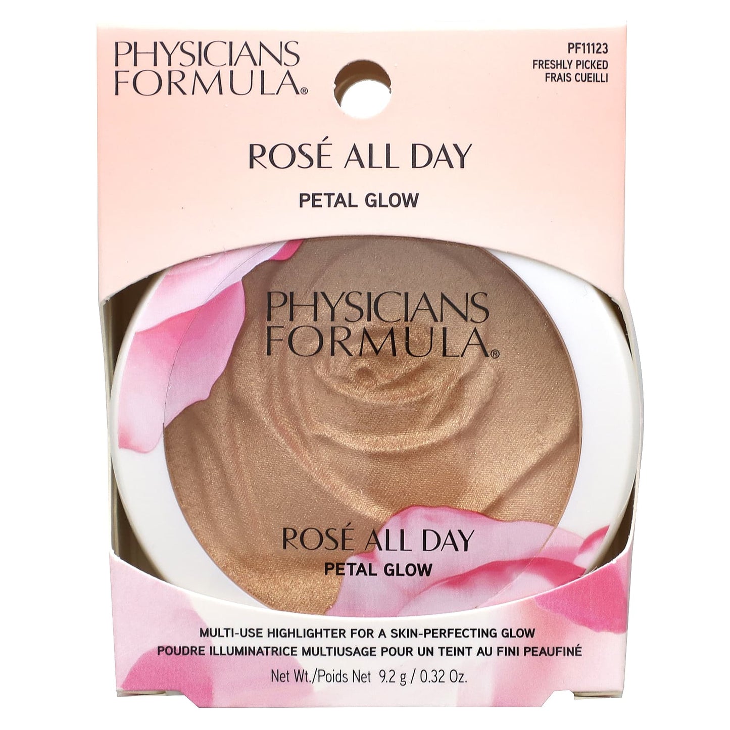 Physicians Formula, Rose All Day Petal Glow, Multi-Use Highlighter, Freshly Picked, 0.32 oz (9.2 g)