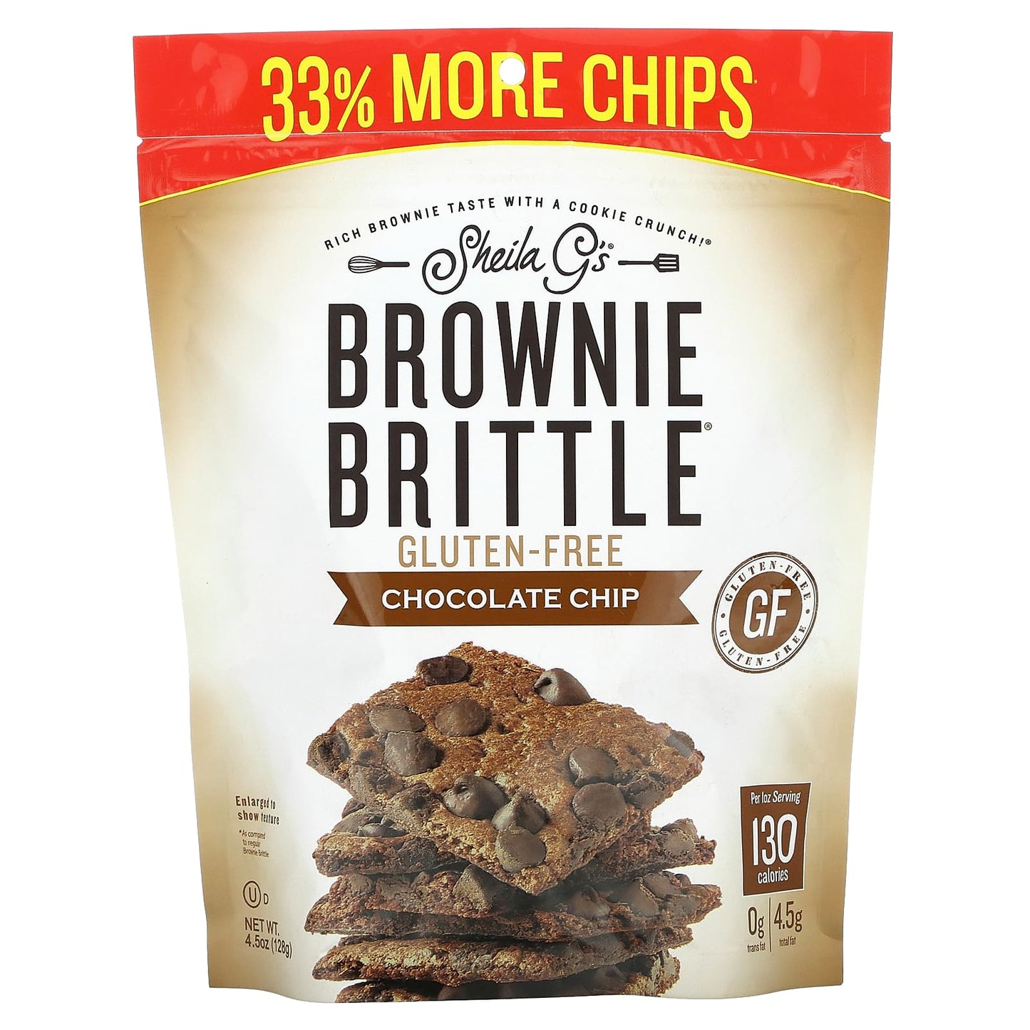 Sheila G's-Brownie Brittle-Gluten-Free-Chocolate Chip-4.5 oz (128 g)