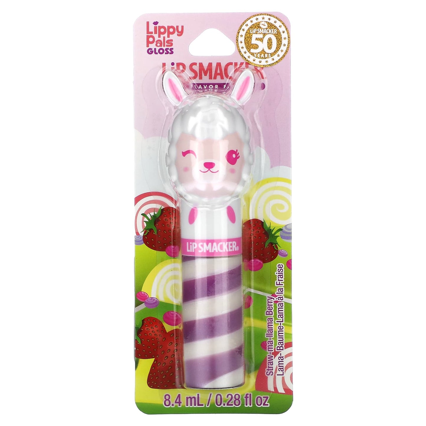 Lip Smacker, Lippy Pals Gloss, Llama, Straw-ma-llama Berry, 0.28 fl oz (8.4 ml)