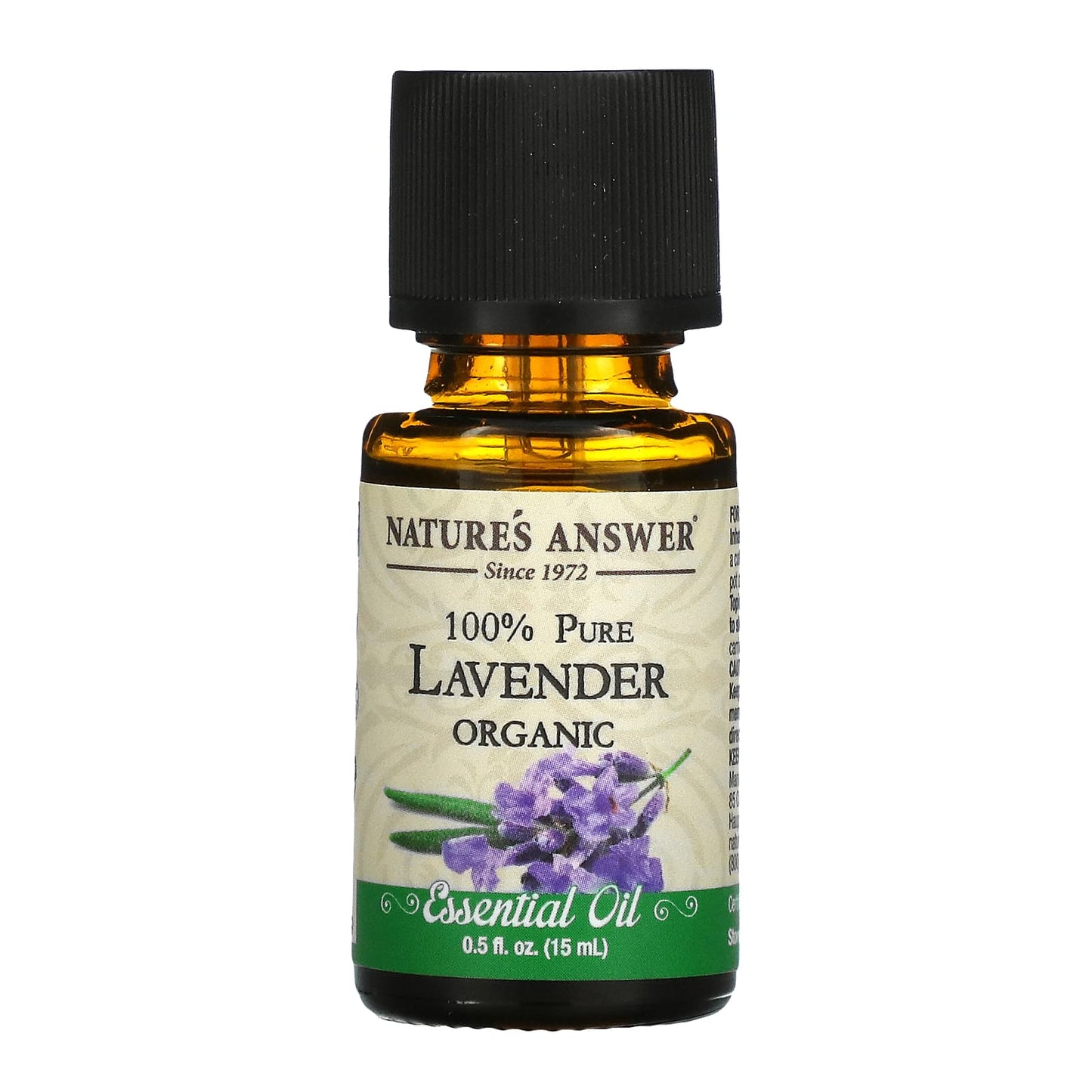 Nature's Answer, 100% Pure Organic Essential Oil, Lavender, 0.5 fl oz (15 ml)