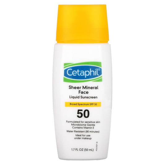 Cetaphil-Sheer Mineral Face Liquid Sunscreen-SPF 50-1.7 fl oz (50 ml)