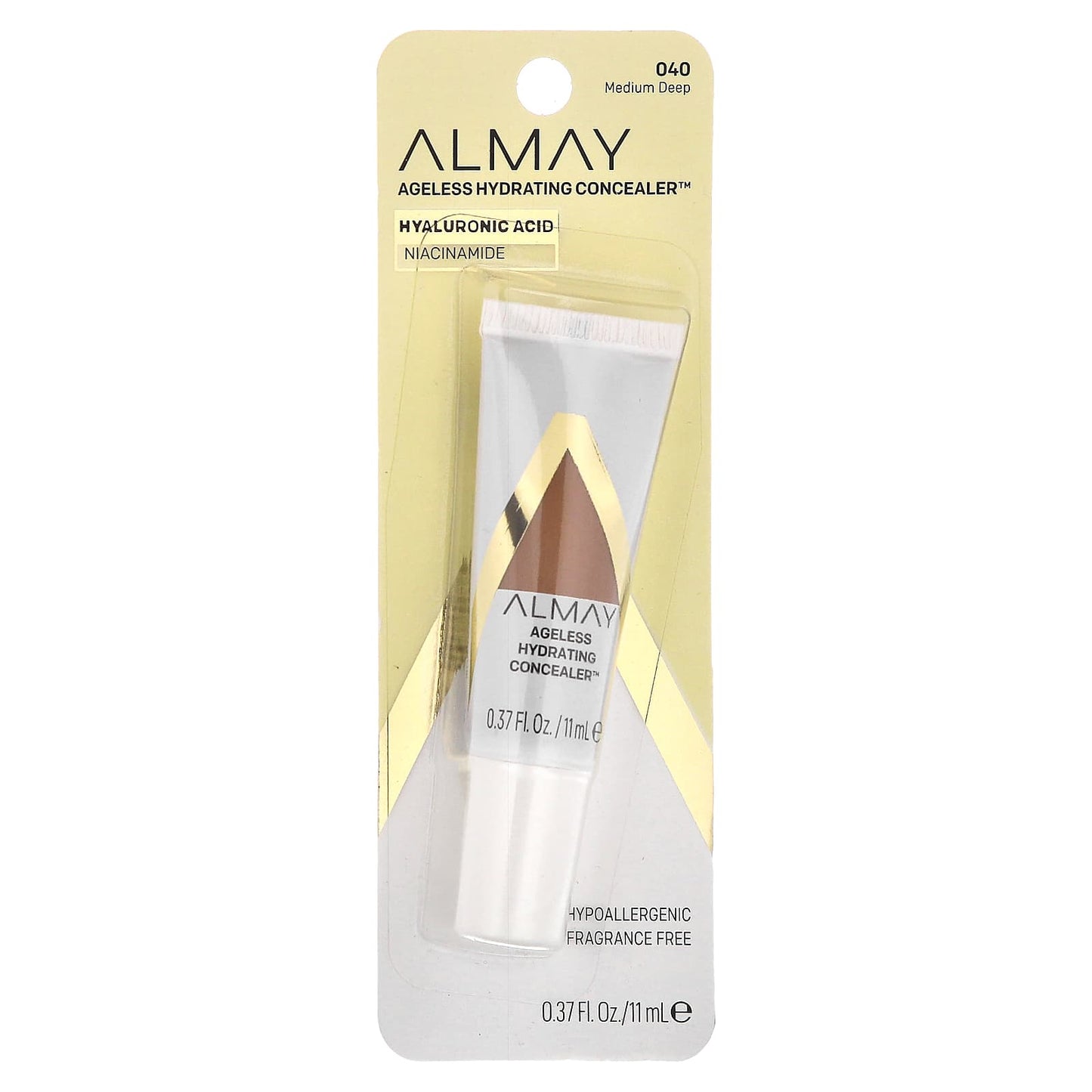 Almay, Ageless Hydrating Concealer, 040 Medium Deep, 0.37 fl oz (11 ml)