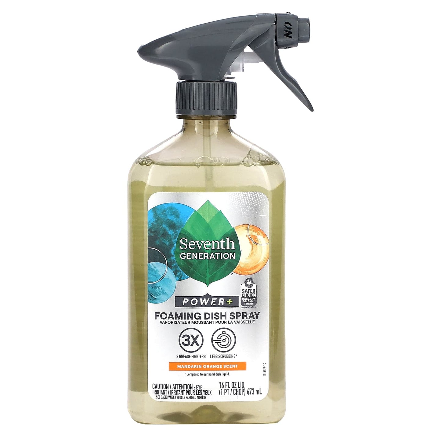 Seventh Generation-Power+-Foaming Dish Spray-Mandarin Orange-16 fl oz (473 ml)