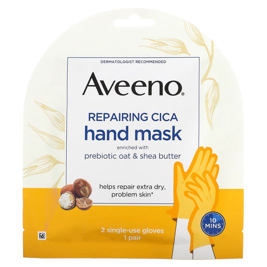 Aveeno-Repairing Cica Hand Mask-2 Single-Use Gloves