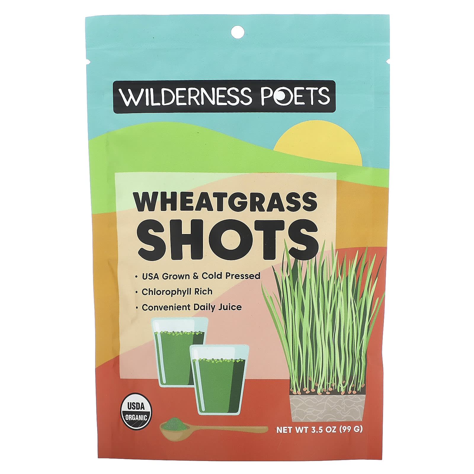 Wilderness Poets-Organic Wheatgrass Shots-3.5 oz (99 g)