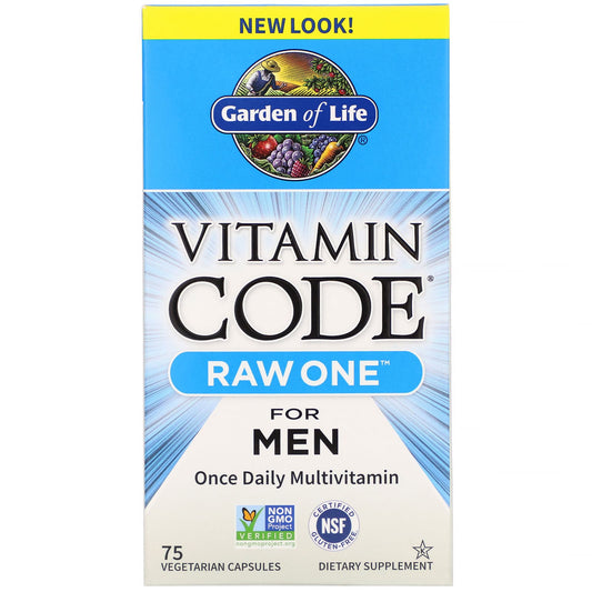 Garden of Life-Vitamin Code-RAW One-Once Daily Multivitamin For Men-75 Vegetarian Capsules