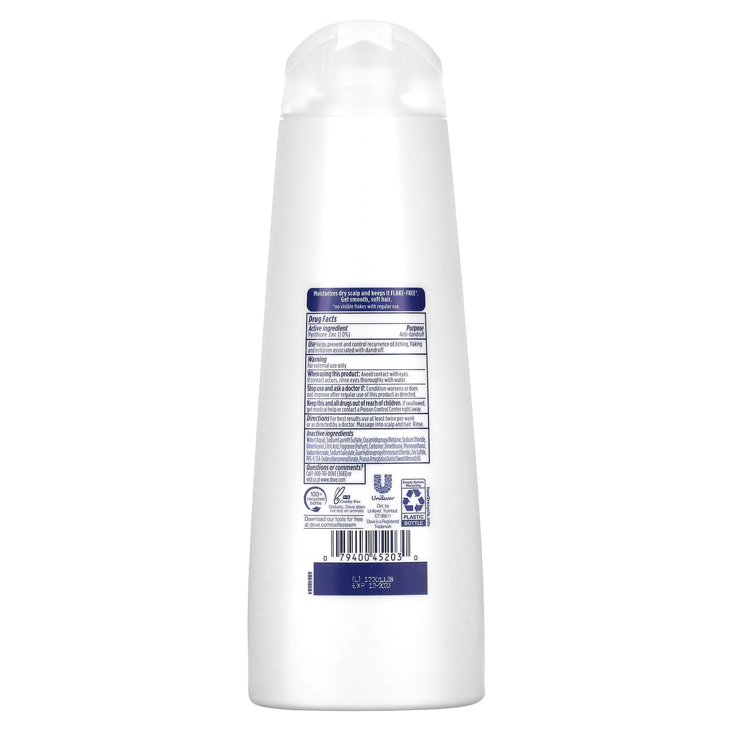 Dove, Dermacare Scalp, Anti-Dandruff Shampoo, Soothing Moisture, 12 fl oz (355 ml)