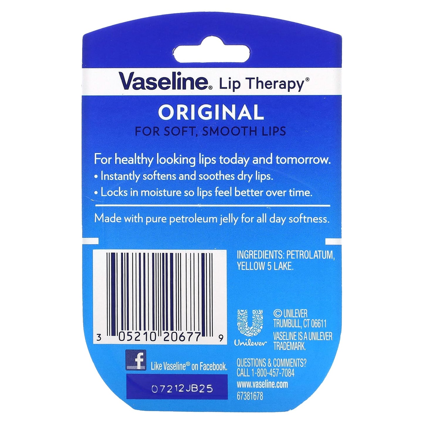 Vaseline, Lip Therapy, Original Lip Balm, 0.25 oz (7 g)