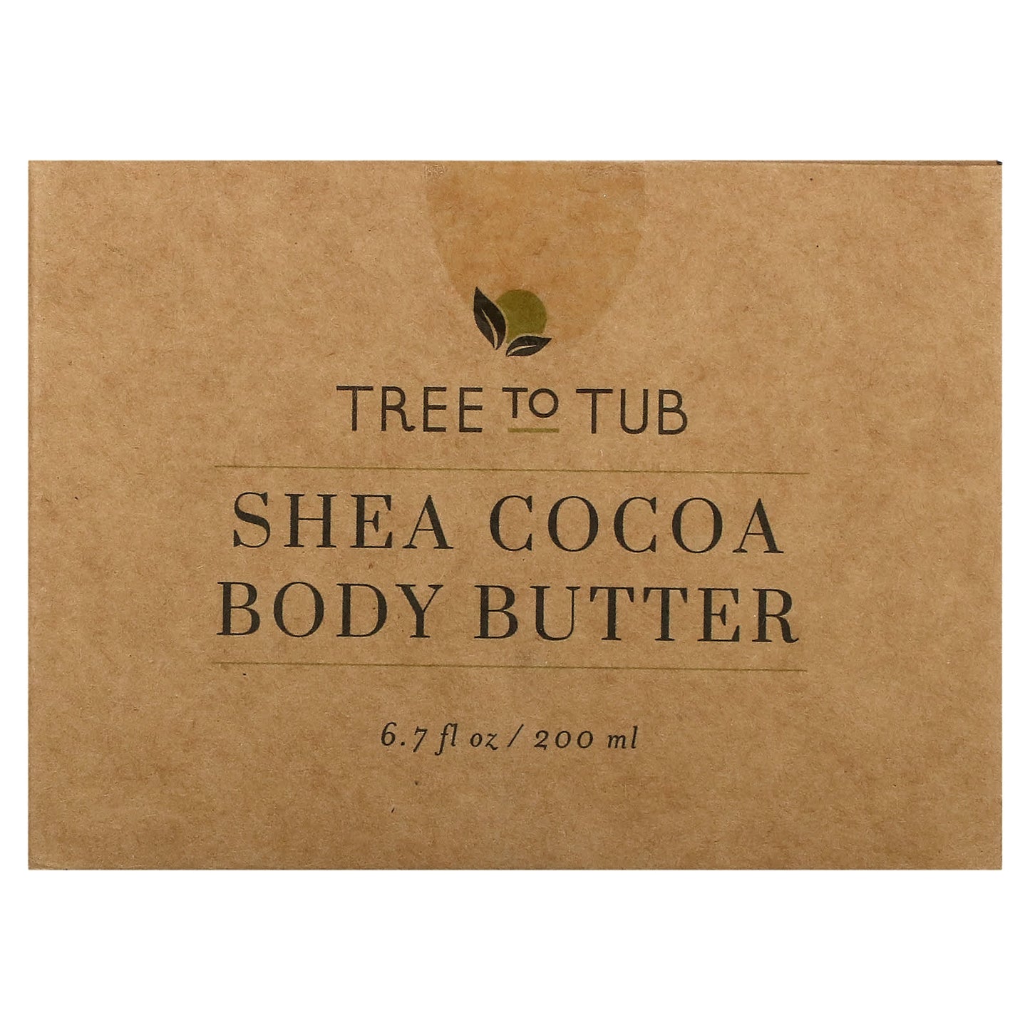 Tree To Tub, Shea Butter Moisturizing Body Butter Cream, Non-Greasy, Hydrating for Dry, Sensitive Skin, Citrus, 6.7 fl oz (200 ml)