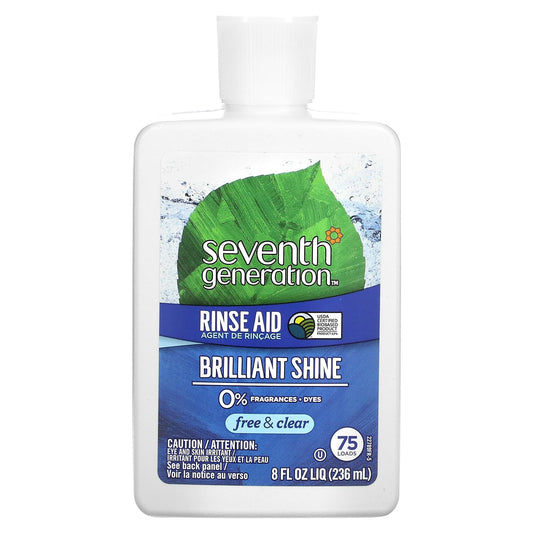 Seventh Generation-Rinse Aid-Free & Clear-75 Loads-8 fl oz (236 ml)