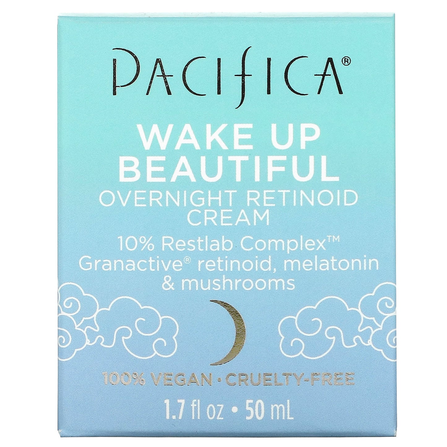 Pacifica, Wake Up Beautiful, Overnight Retinoid Cream, 1.7 fl oz (50 ml)