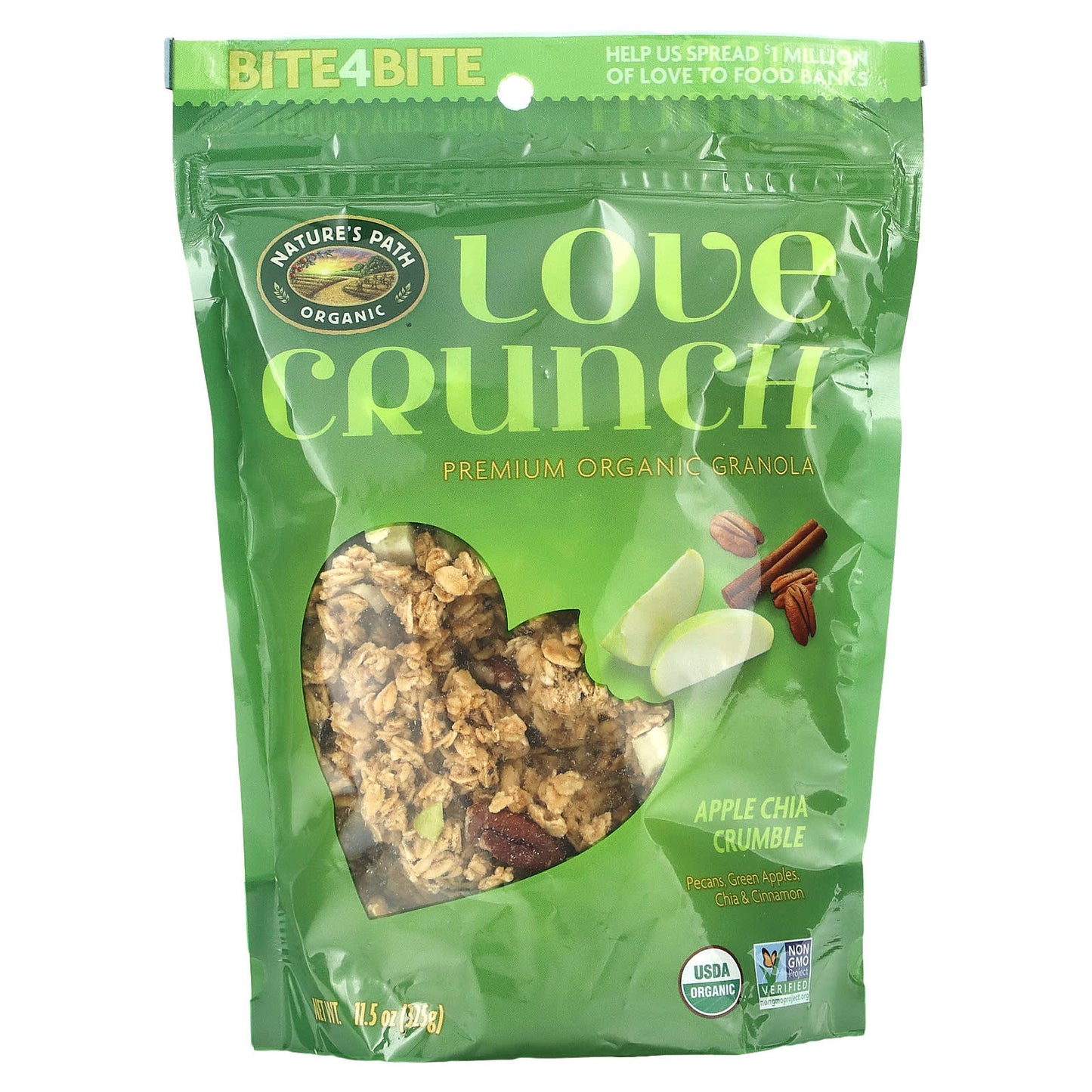 Nature's Path-Love Crunch-Premium Organic Granola-Apple Chia Crumble-11.5 oz (325 g)