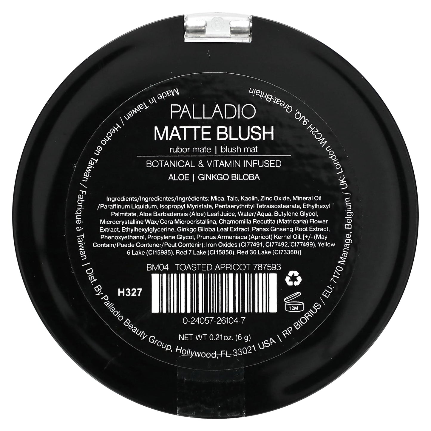 Palladio, Matte Blush, Toasted Apricot BM04, 0.21 oz (6 g)