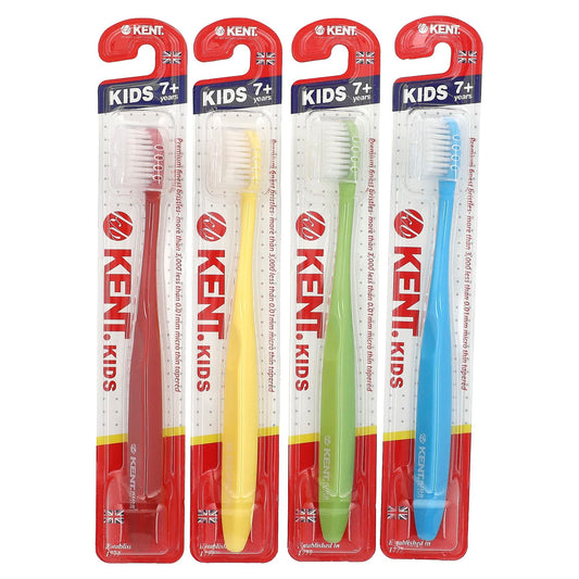 Kent-Kids Premium Finest Toothbrushes-7+ Years-4 Toothbrushes