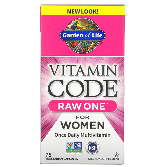 Garden of Life-Vitamin Code-RAW One-Once Daily Multivitamin for Women-75 Vegetarian Capsules