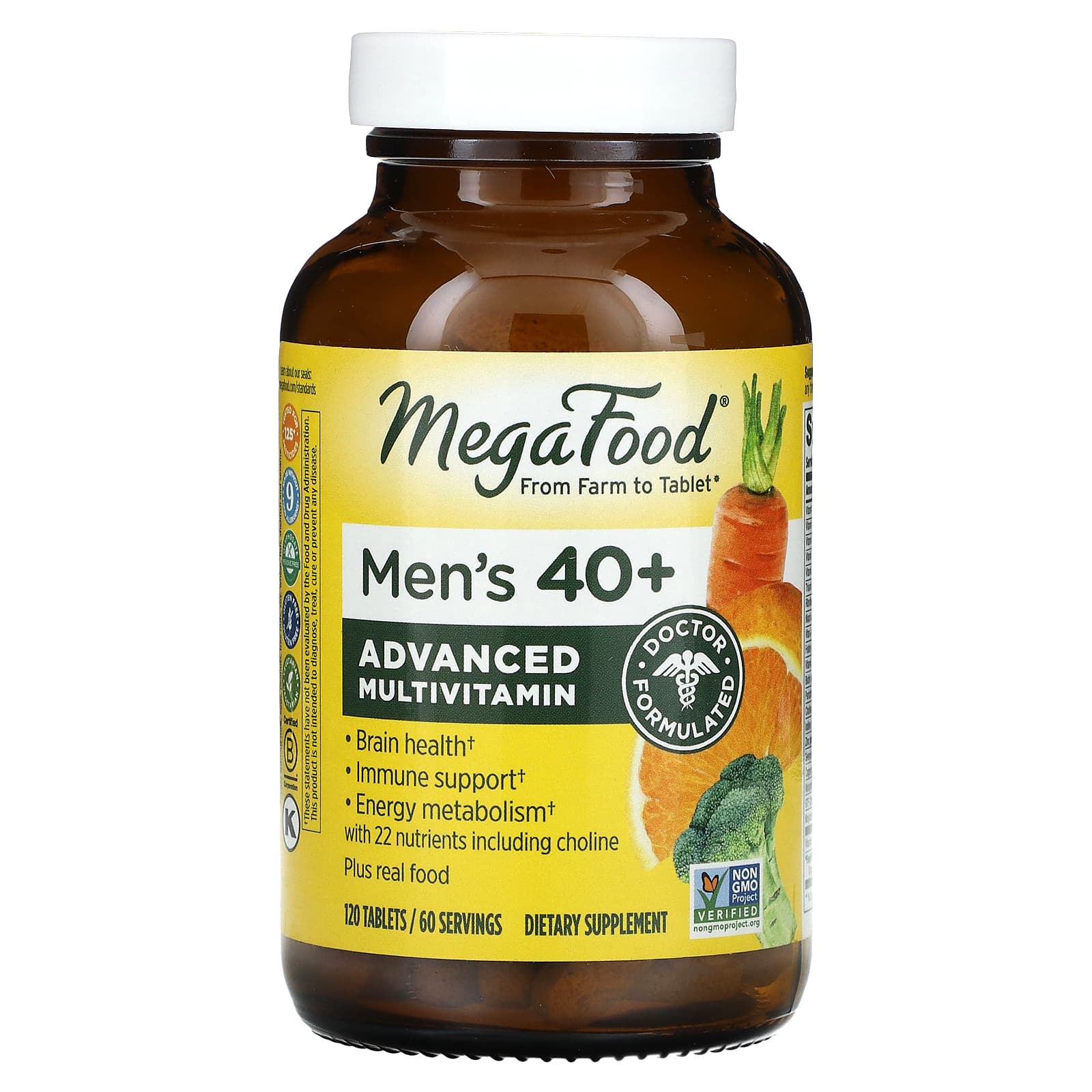 MegaFood-Men's 40+-Advanced Multivitamin-120 Tablets