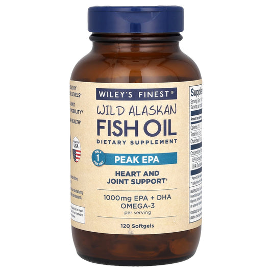 Wiley's Finest-Wild Alaskan Fish Oil-Peak EPA-120 Softgels