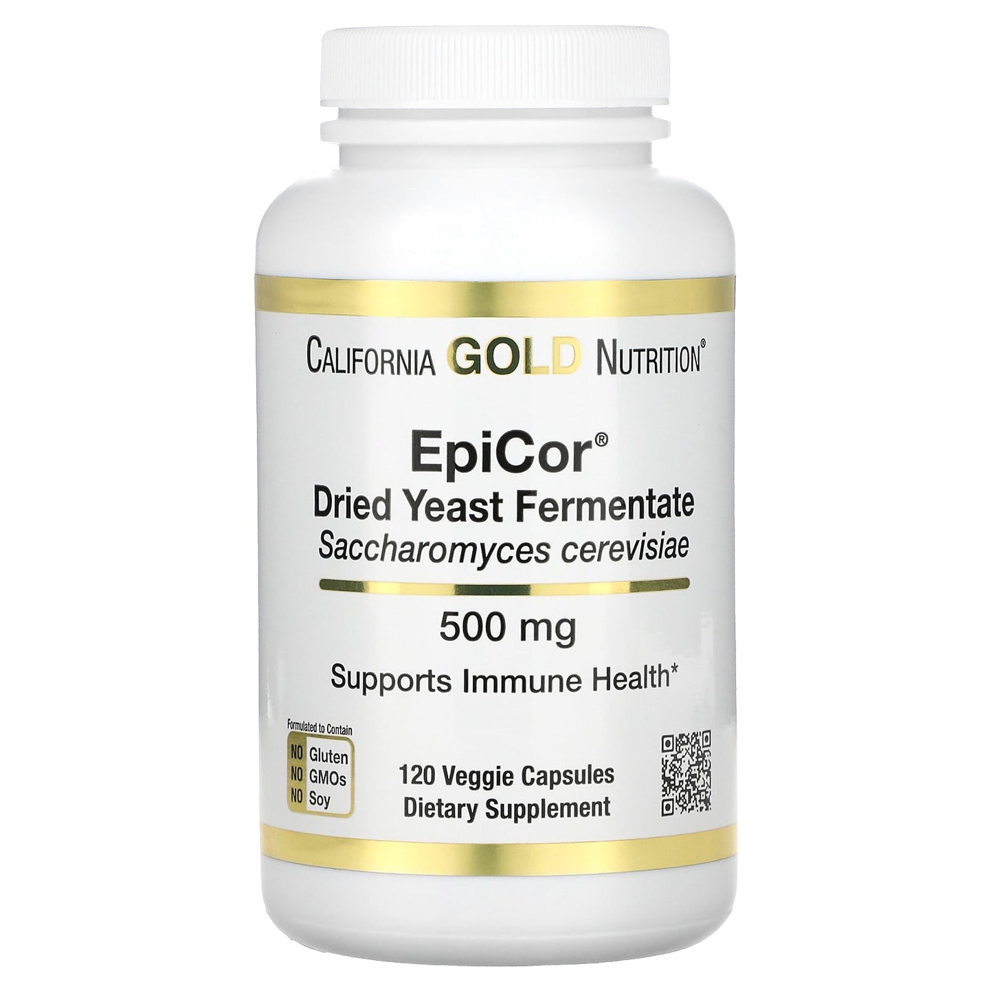 California Gold Nutrition-EpiCor-Dried Yeast Fermentate-500 mg-120 Veggie Capsules