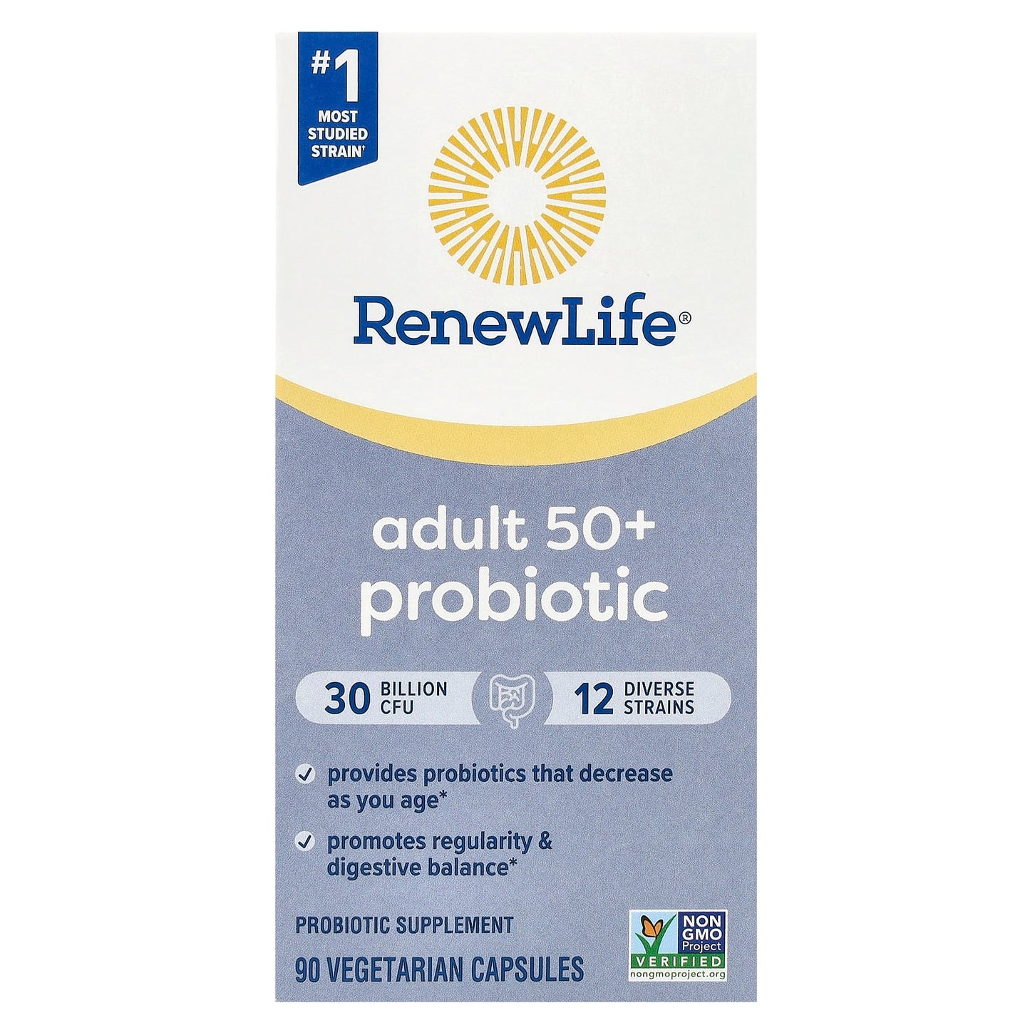 Renew Life-Adult 50+ Probiotic-30 Billion CFU-90 Vegetarian Capsules