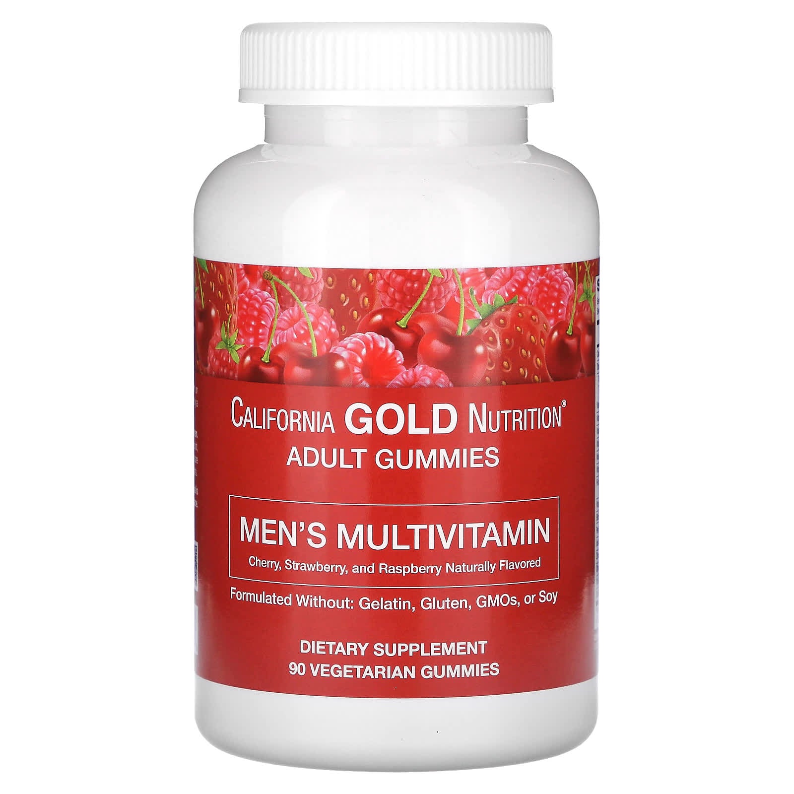 California Gold Nutrition-Men's Multivitamin Gummies-Mixed Berry and Fruit Flavor-90 Gummies