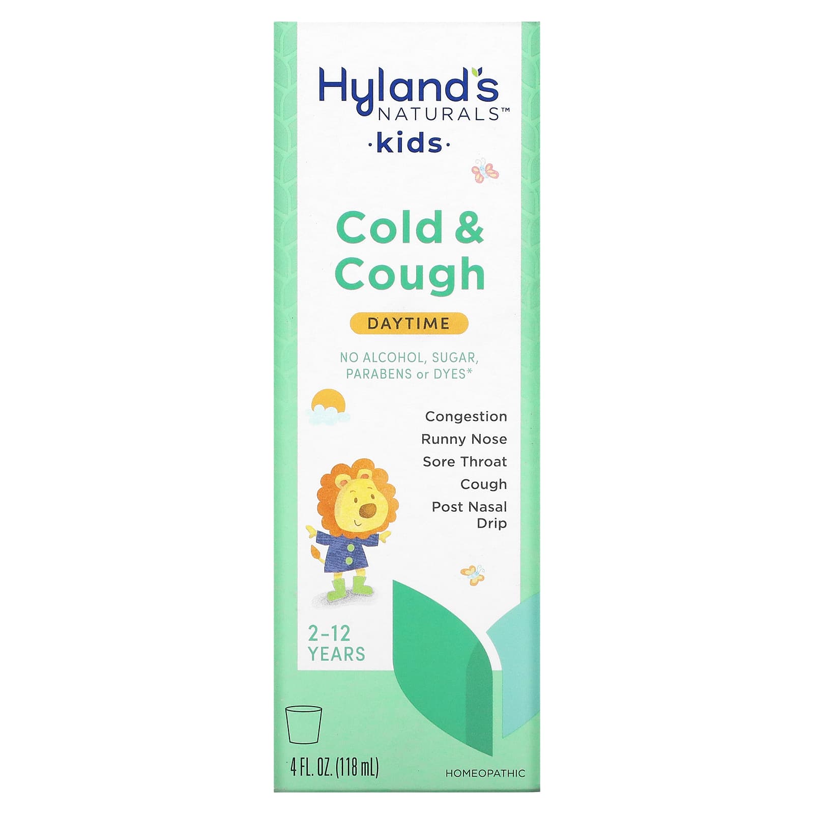 Hyland's Naturals-Kids-Cold & Cough-Daytime-Ages 2-12-Unflavored-4 fl oz (118 ml)