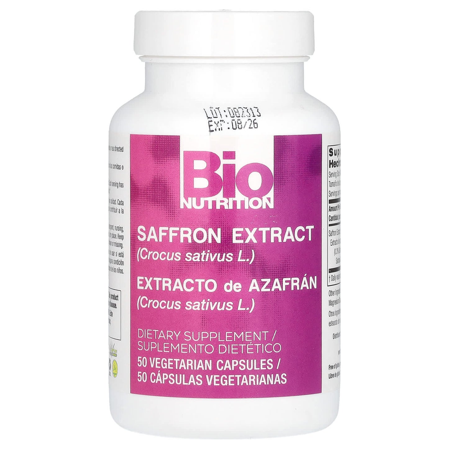 Bio Nutrition, Saffron Extract, 50 Vegetarian Capsules