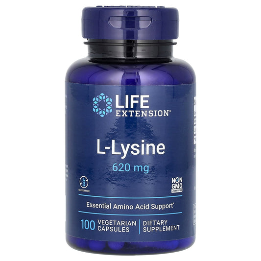 Life Extension-L-Lysine-620 mg-100 Vegetarian Capsules