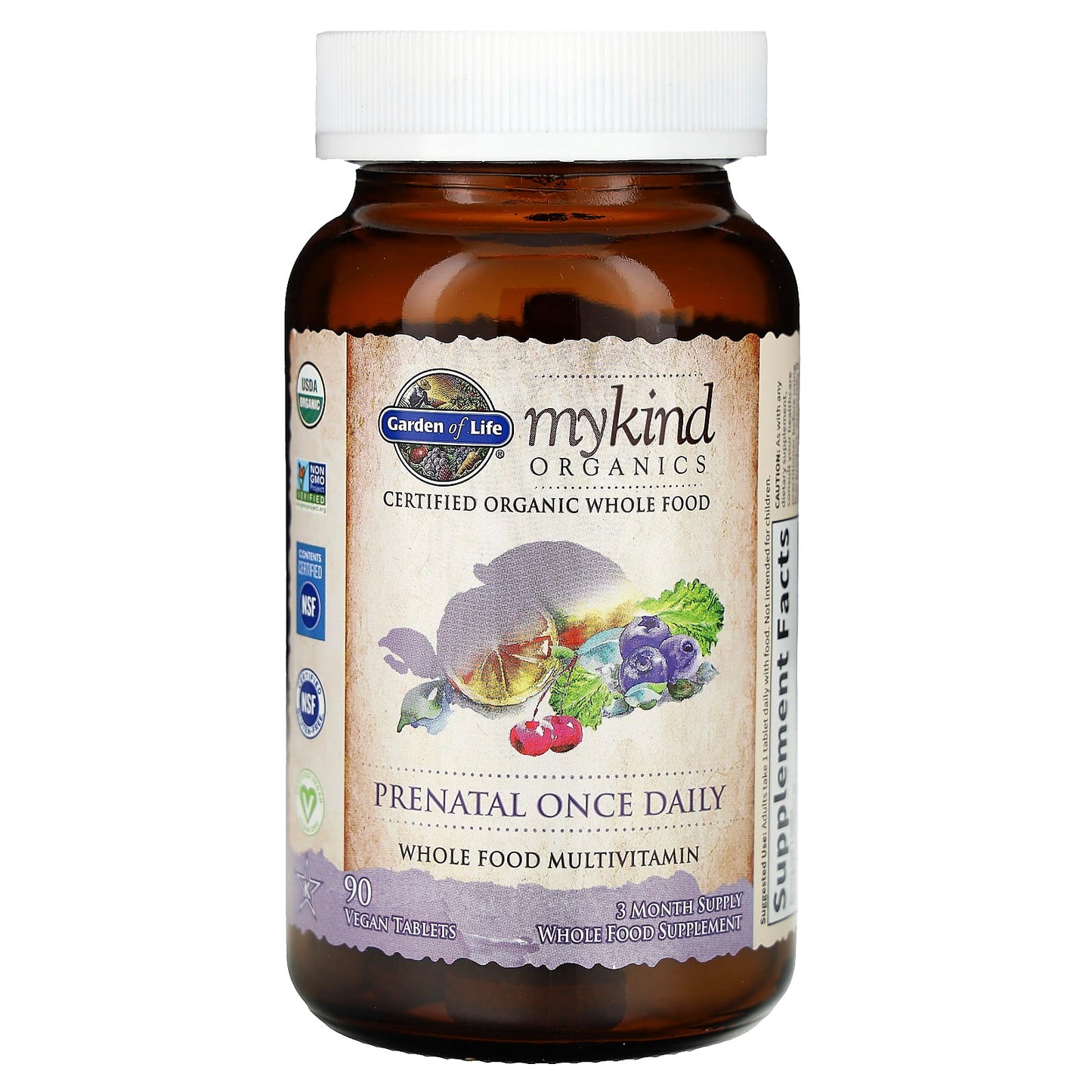 Garden of Life, MyKind Organics, Prenatal Once Daily, 90 Vegan Tablets