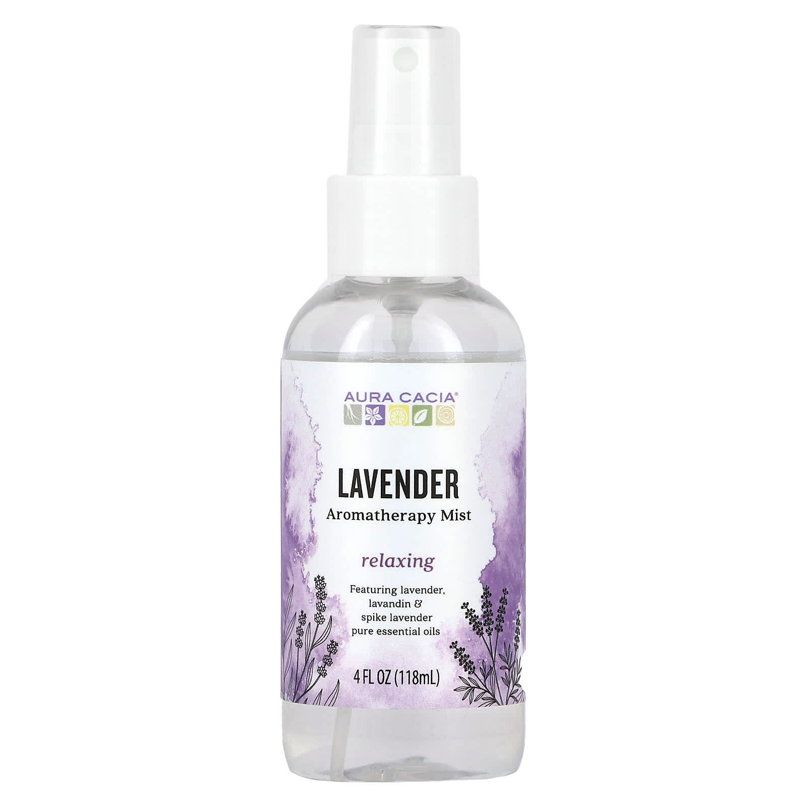 Aura Cacia-Aromatherapy Mist-Relaxing Lavender-4 fl oz (118 ml)