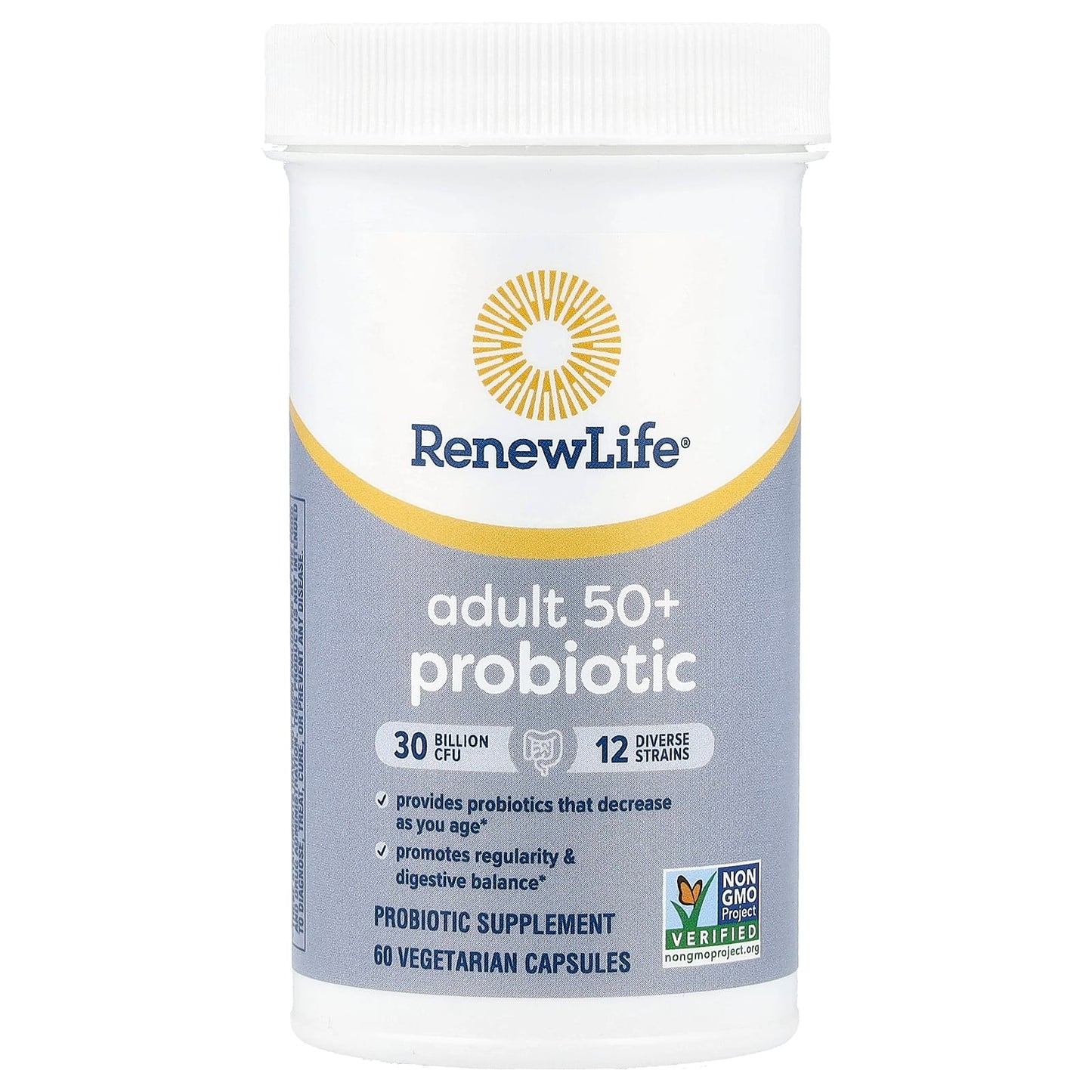 Renew Life, Adult 50+ Probiotic, 30 Billion CFU, 60 Vegetarian Capsules