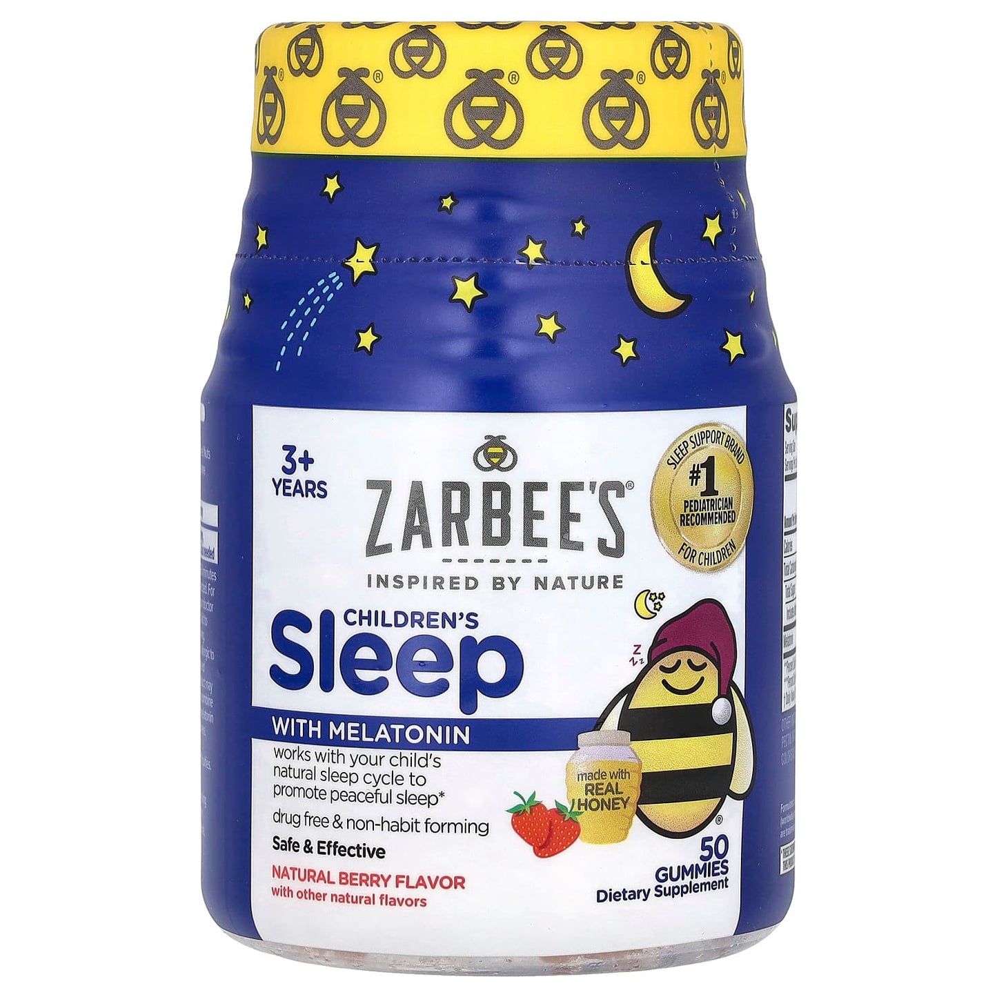 Zarbee's-Children's Sleep with Melatonin-Ages 3+-Natural Berry-50 Gummies