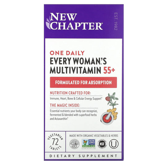 New Chapter-Every Woman's One Daily 55+ Multivitamin-72 Vegetarian Tablets