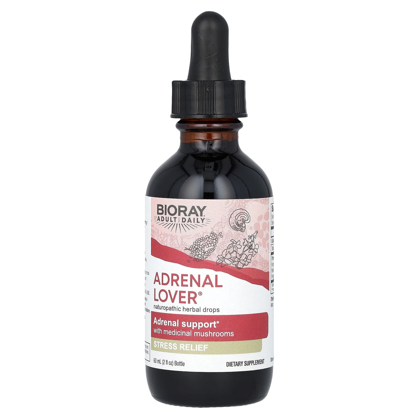 Bioray, Adrenal Lover, Adrenal Support with Medical Mushrooms, 2 fl oz (60 ml)