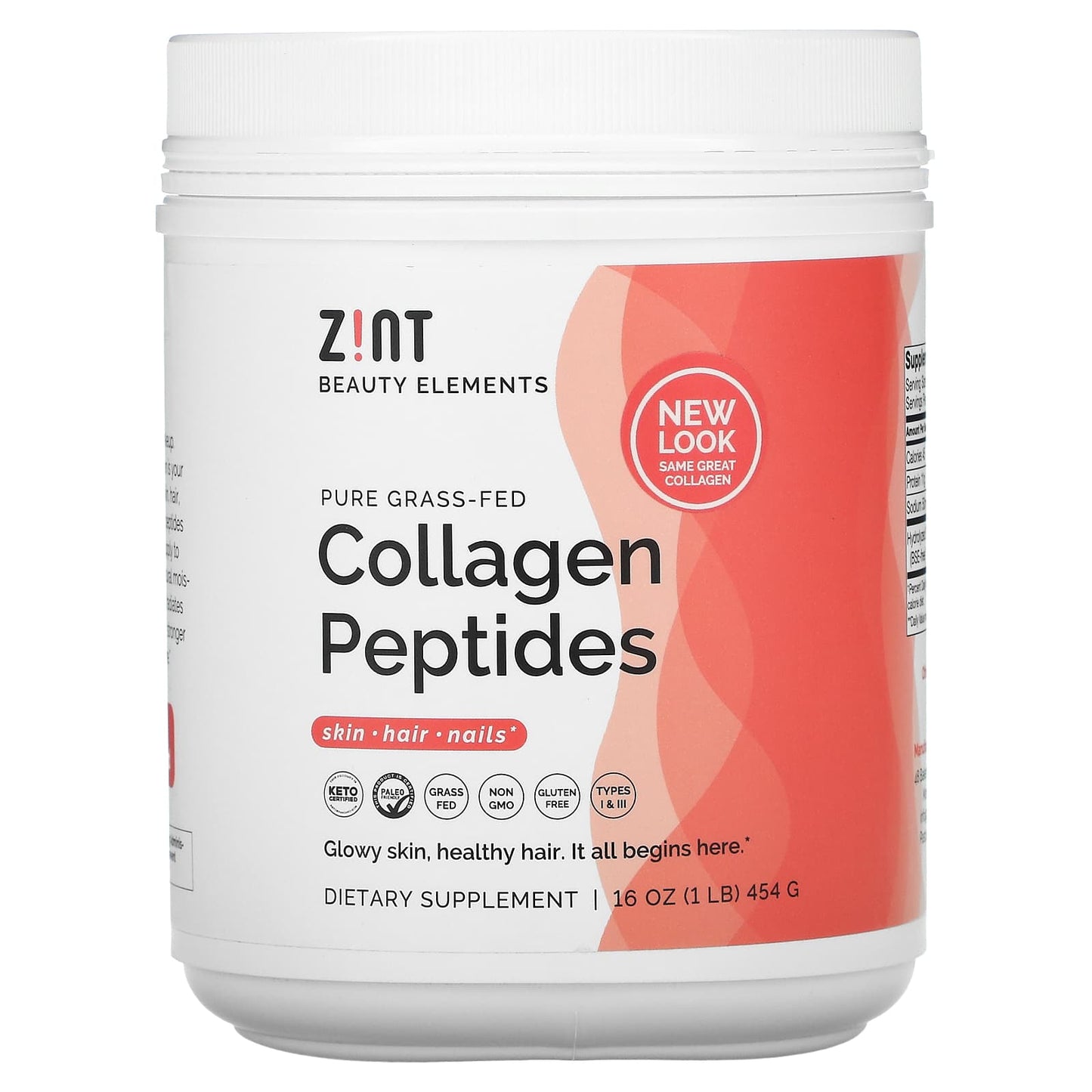 Zint-Pure Grass-Fed Collagen Peptides-16 oz (454 g)