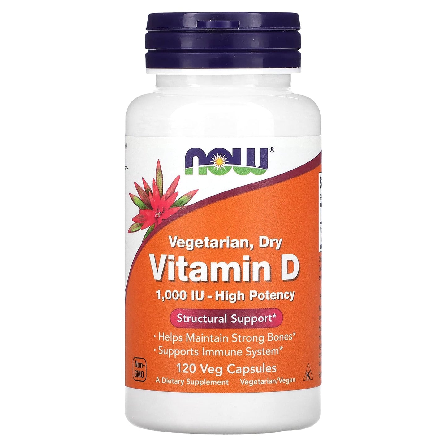 NOW Foods-Vegetarian Dry Vitamin D-1,000 IU-120 Veg Capsules