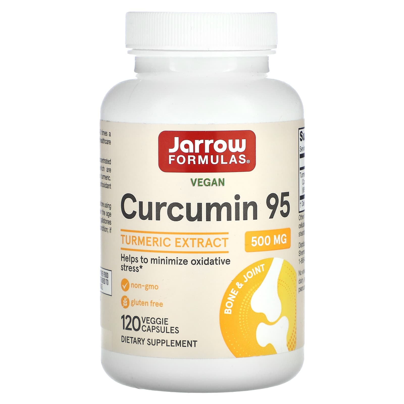 Jarrow Formulas-Curcumin 95-Turmeric Extract-500 mg-120 Veggie Capsules