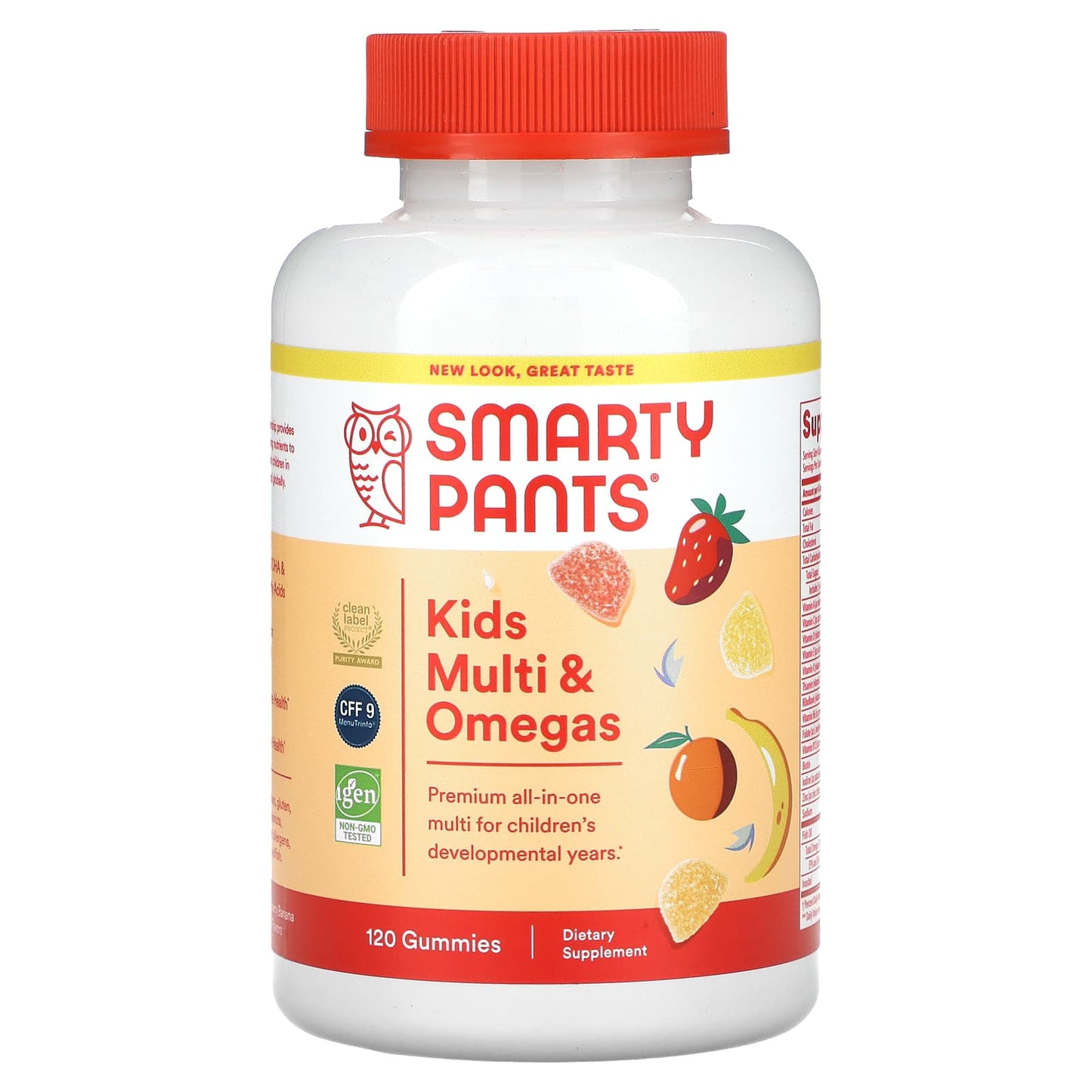 SmartyPants-Kids Multi & Omegas-Lemon-Orange-and Strawberry Banana-120 Gummies