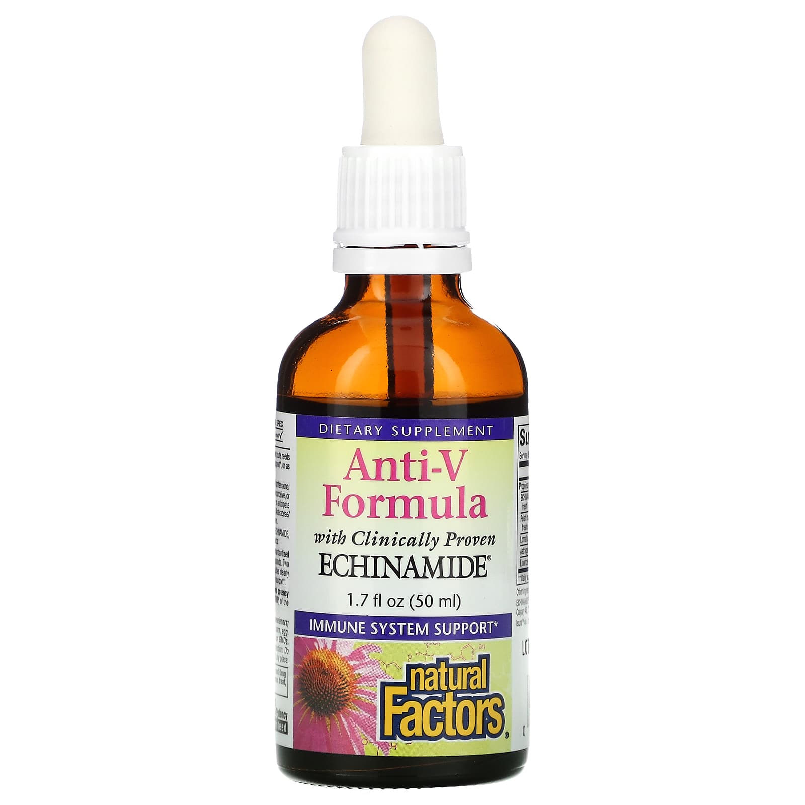 Natural Factors-Anti-V Formula-with Clinically Proven Echinamide-1.7 fl oz ( 50 ml)